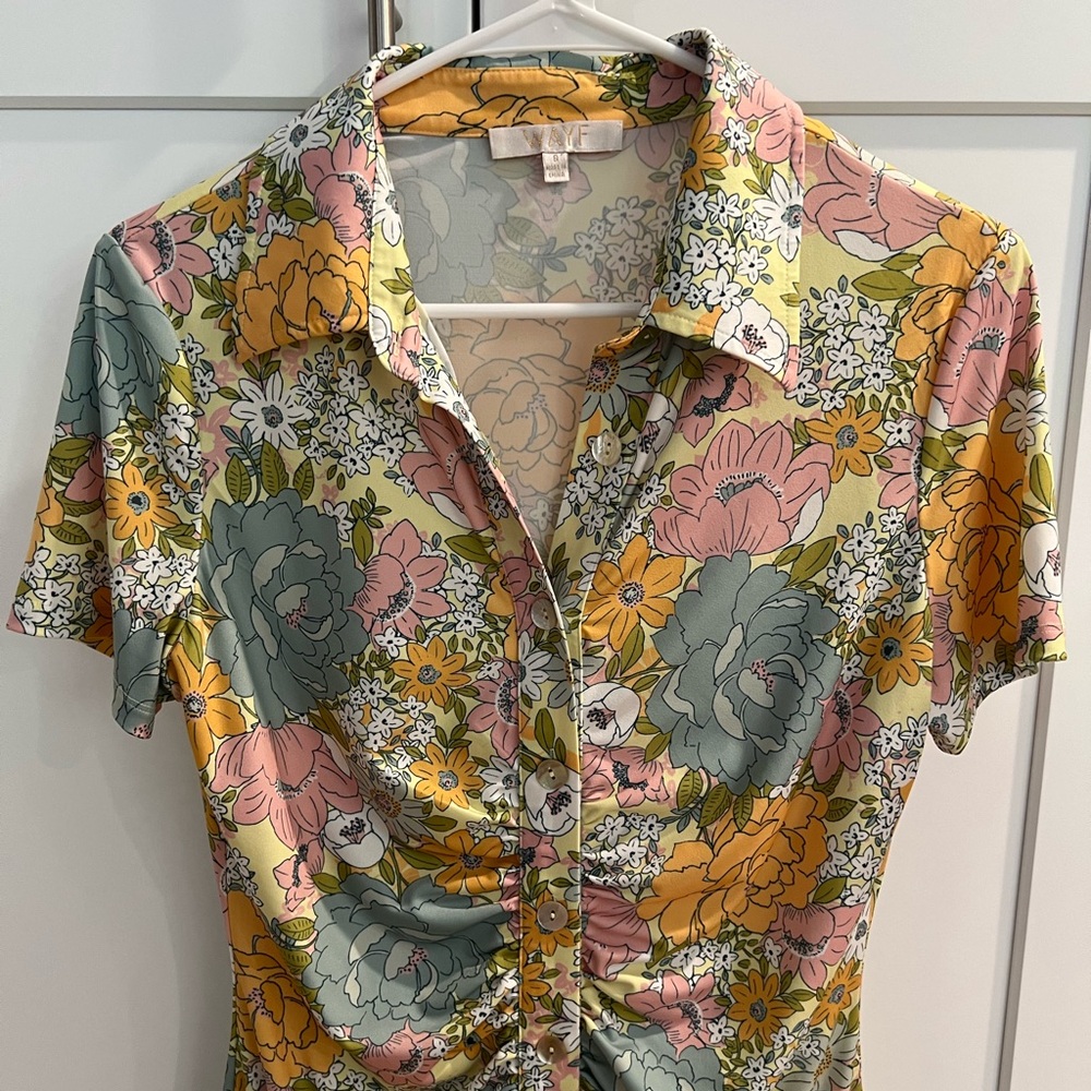 Wayf floral mini dress